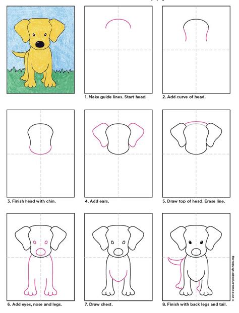 How to draw a realistic dog. How to Draw a Labrador Dog · Art Projects for Kids | Dog ...