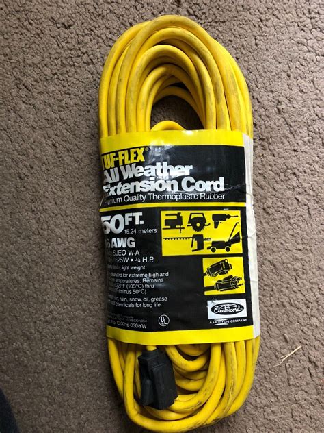 50 Foot 16 Gauge Extension Cord Premium Quality Ebay