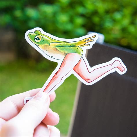 I Made This Sticker A While Ago Of A Running Frog Hehe Frogs