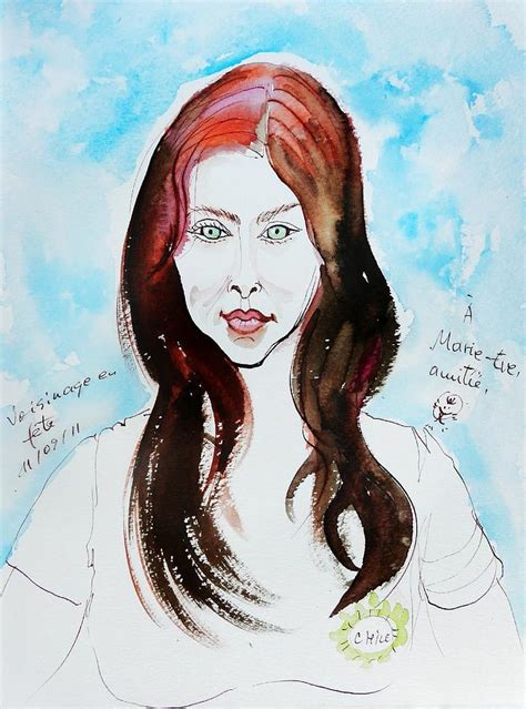The Auburn Hair Blue Eyes Girl Drawing By Iti Ion Vincent Danu