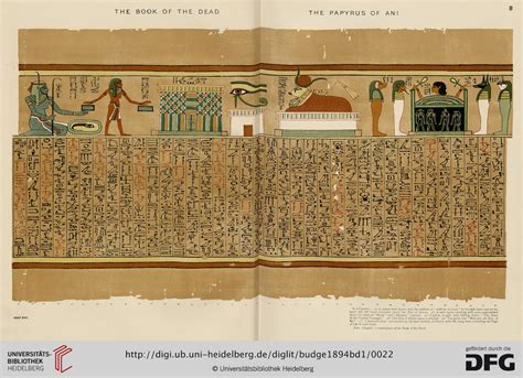 Budge Ernest A Wallis Bearb The Book Of The Dead The Papyrus Ani