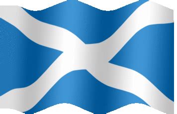 La bandera de escocia representa una cruz de san andrés conocida como el 'saltire'. Gifs de Banderas de Escocia