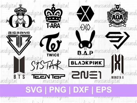 Band Kpop Logo Svg Bundle Vectorency Kpop Logos Kpop Kpop Groups