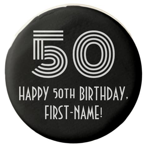 50th Birthday Art Deco Inspired Look 50 Name Chocolate Covered