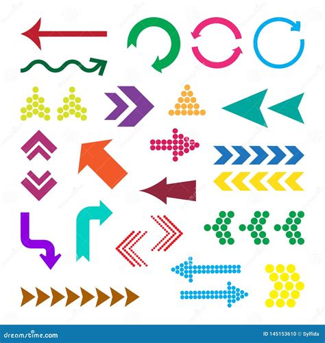 Set Of Colorful Arrows Vector Illustration Stock Illustration
