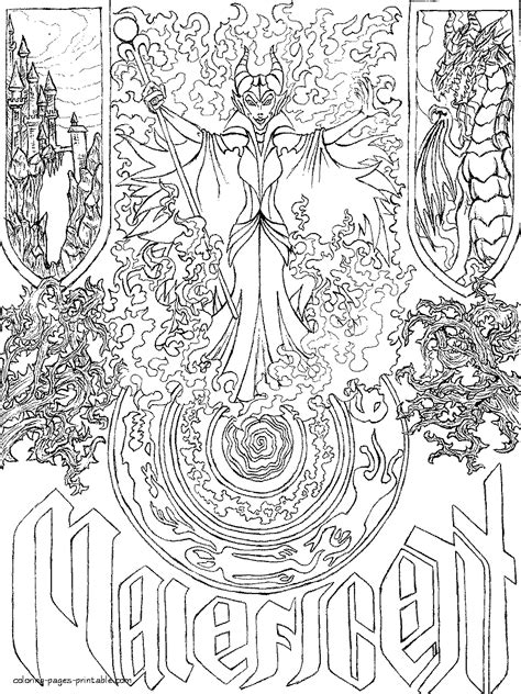 maleficent coloring pages    print