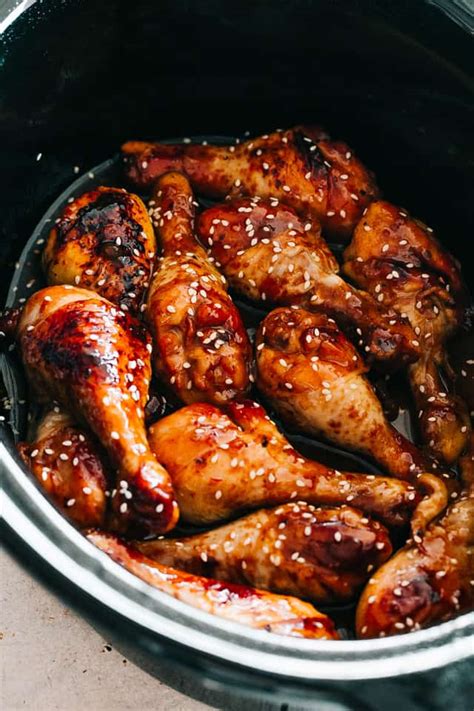 The Best Chicken Drumsticks Recipe Slow Cooker Asian Glazed Chicken