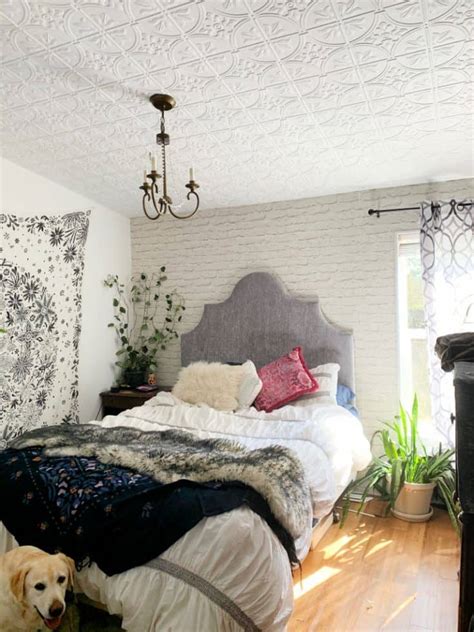 These ceiling tiles are not perfectly square, which means you will have small gaps you'll need to fill in. How to Install Ceiling Tiles - Crafty Little Gnome faux ...