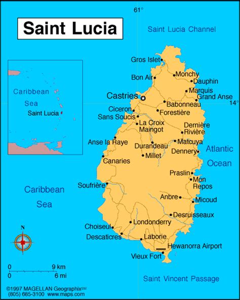 Saint Lucia Atlas Maps And Online Resources Marquise