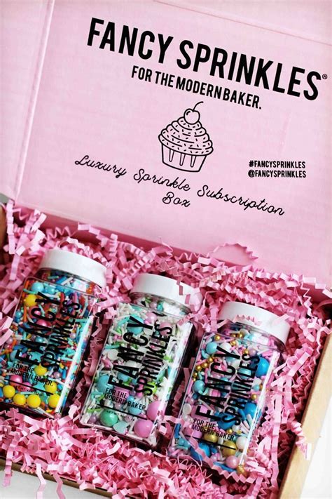 Monthly Sprinkle Subscription Box 3 Jars Of Sprinkles Every Month