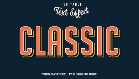 Premium Vector Classic Vintage Style Editable Text Effect
