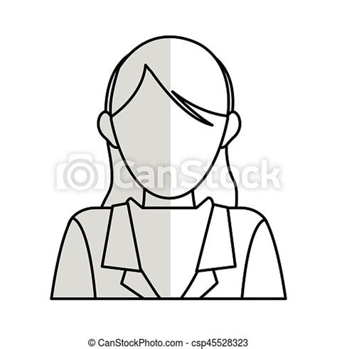 Faceless Business Woman Icon Image Vector Illustration Design