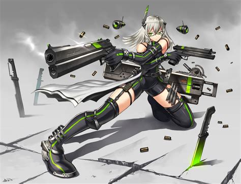 Wallpaper Gun Anime Girls Glasses Weapon Original Characters Toy