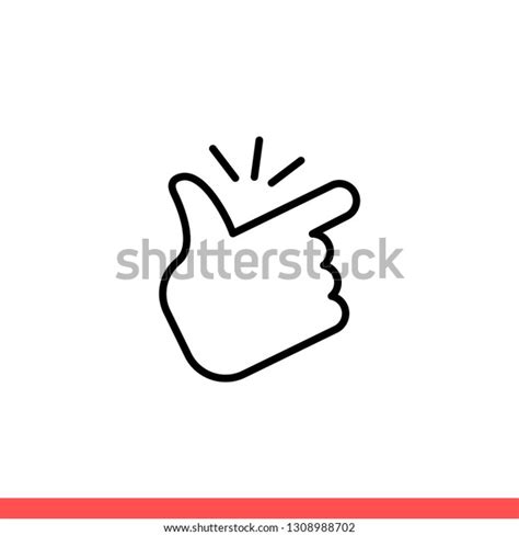 Snap Finger Vector Icon Easy Concept Stock Vector Royalty Free