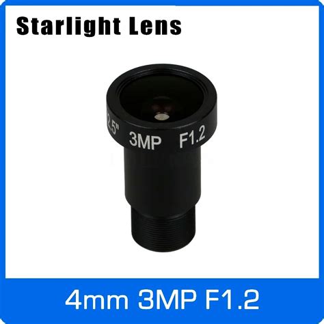 Starlight Lens 3mp 4mm Fixed Aperture F12 For Sony Imx290291307327