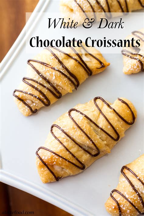 White And Dark Chocolate Filled Croissants