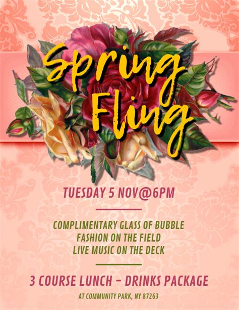 Spring Fling Flyer Template Postermywall
