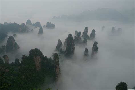 Mist Zhangjiajie National Forest Park China Most Beautiful Spots