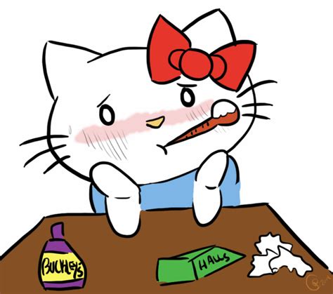 Flu Sick Hello Kitty Clip Art Library