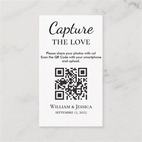 A Bookmark With The Words Capture The Love And Qr Code In Black On It