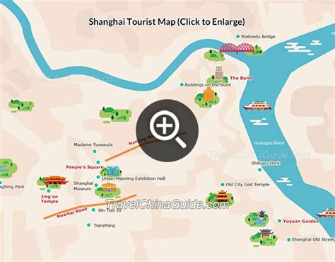 Shanghai Maps China Tourist Attractions Districts City And Suburb