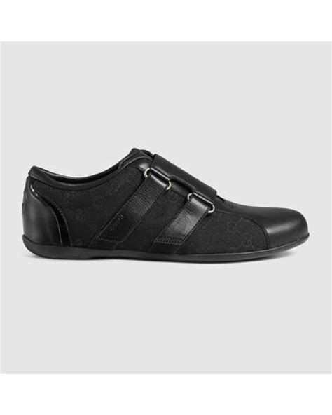 Gucci Leather Velcro Shoe In Black For Men Lyst