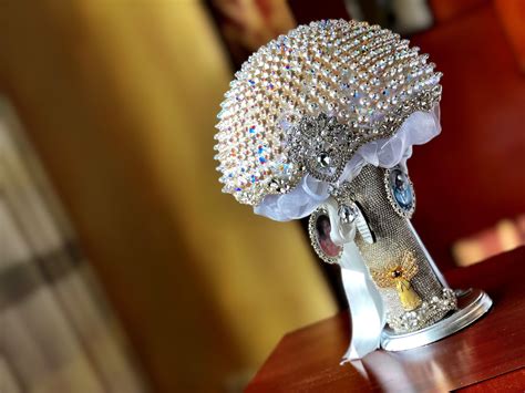 4.5 out of 5 stars. Swarovski Pearl Bouquet - Pearl Bridal Bouquet - Custom Wedding Bouquet - Swarovski Crystal ...