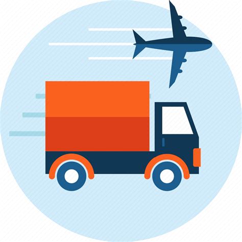 Airplane Delivery Logistics Transportation Truck Icon Download On