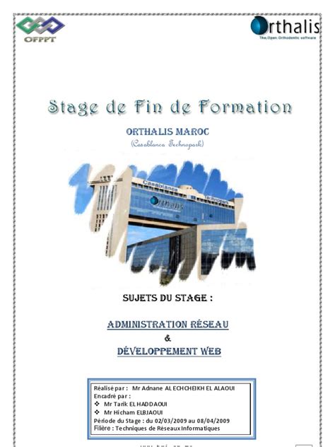 Rapport Stage Fin Formation Tri Système De Gestion De Contenu Sites Web