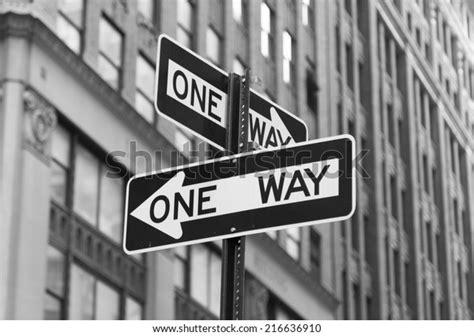 One Way Signs Stock Photo 216636910 Shutterstock