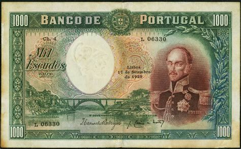 Portugal 1000 Escudos Banknote 1929world Banknotes And Coins Pictures