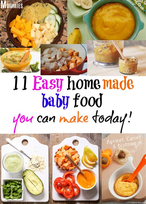 11 Easy Homemade Baby Food You Can Make Today Stress Free Mommies