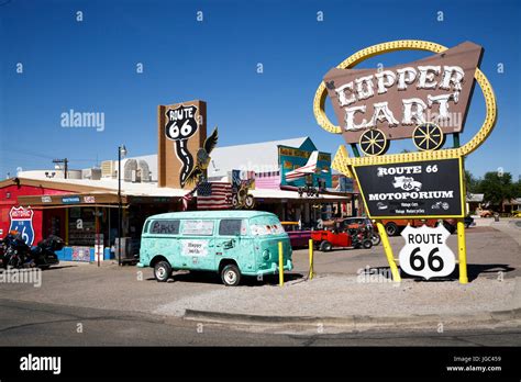 The Copper Cart, Seligman, Arizona, Historic Route 66, USA Stock Photo