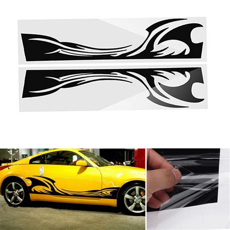 210cm 38cm sports stripe pattern style car stickers vinyl decal for race suv side body