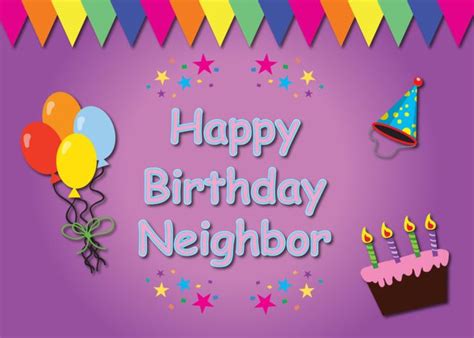 Birthday comes once a year, and it's one of the most important days in anyone's life. Happy Birthday Neighbor Colorful card #Ad , #SPONSORED, # ...