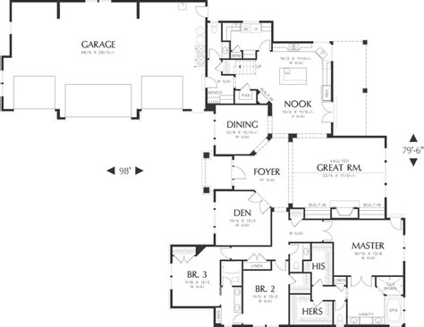 Craftsman Style House Plan 4 Beds 35 Baths 3346 Sqft Plan 48 548