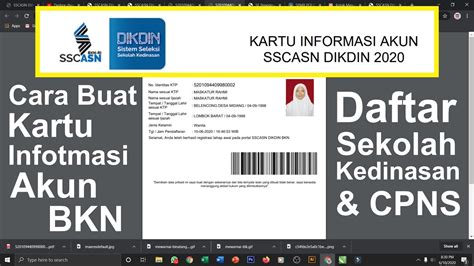 Melansir laman resmi dikdin, berikut cara membuat akun sscasn sekolah kedinasan: Buat Kartu Informasi Akun di BKN SSCASN DIKDIN - Langkah ...