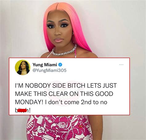 Say Cheese 👄🧀 On Twitter Yung Miami Reacts To Being Called A Side