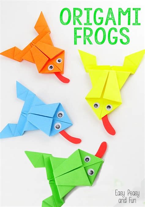 Origami Frogs Tutorial - Origami for Kids | Origami frog ...