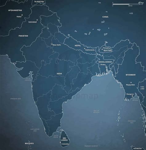 🇮🇳 Vector Map Of India Political Sci Fi One Stop Map