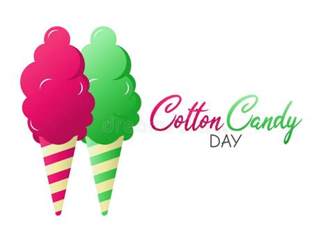 Vector Graphic Of Happy National Cotton Candy Day Good For National