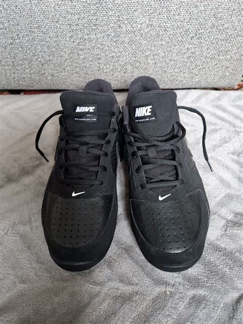 Nike Air Baseline Low Black Swoosh Trainers Non Marking Uk 10 New No