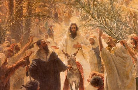 “palm Sunday They Took Branches Of Palm Trees And Went Forth To Meet