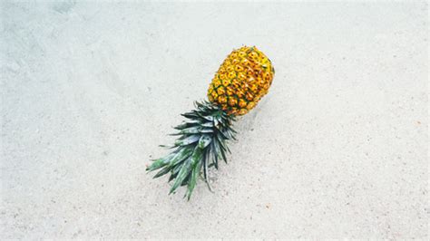 Pineapple On Beach During Summer Season 4k Wallpapers Hd