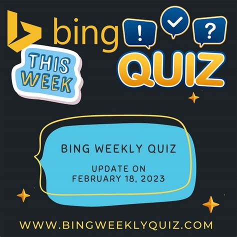 Bing End Of Week Quiz Bing Weekly Quiz