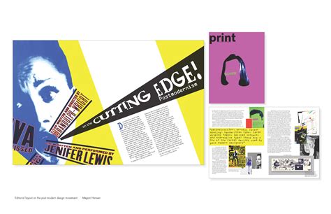 Magazine Layout For The Postmodern Graphic Design Movement Magazine