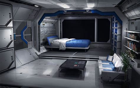 Sleeping Quarters Sam Brown Spaceship Interior Sci Fi Bedroom