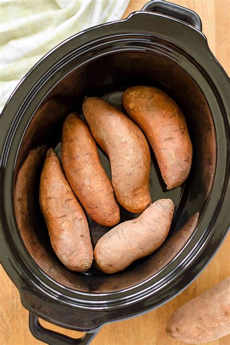 How To Bake Sweet Potatoes In A Crock Pot Easy Dinner Ideas