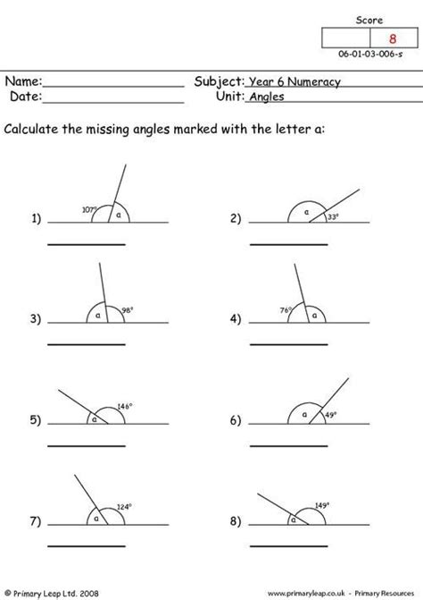 There are 10 worksheets which cover a variety of different topics from the ks2 nationa. PrimaryLeap.co.uk - Angles 2 Worksheet | Angles math ...