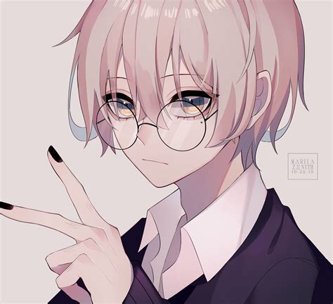 Haru Sasayaki In 2020 Anime Character Design Anime Glasses Boy